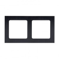 EKF Стокгольм рамка 2 мест. металл. черная  EZM-G-303-10