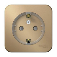 Systeme Electric BLANCA роз. ОУ 1 мест. 16А титан(КОМПАКТ)(пл.осн,земля,шт,изол.пл.) BLNRA11111(12!)