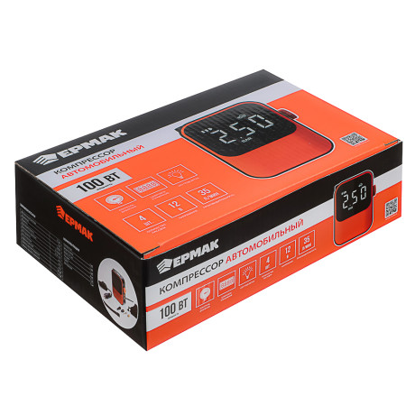 NG Компрессор автомобильный,100Вт, 3м, фонарь, цифровой дисплей