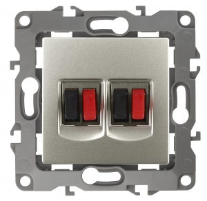 ЭРА 12 мех. роз. СУ аудио, двойная, перламутр, автоклеммы 12-3112-15 3949