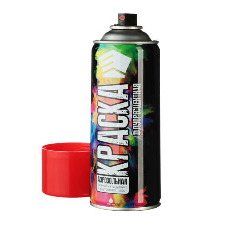 ЕРМАК Краска аэрозоль, 400 мл, флуоресцентная, красная