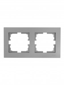Lezard VESNA рамка СУ 2 мест. (горизонт) платина 742-3500-147