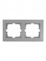 Lezard VESNA рамка СУ 2 мест. (горизонт) платина 742-3500-147
