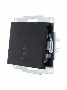 Lezard VESNA мех. выкл. СУ 1 кл. 10А (проходн.) (инд) черный бархат (корп. ABS)   742-4288-114