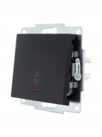 Lezard VESNA мех. выкл. СУ 1 кл. 10А (проходн.) (инд) черный бархат (корп. ABS)   742-4288-114