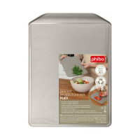 Доска разделочная "FLEX" 250х176 мм металлик бежевый 433210642 Бытпласт