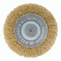 Smartbuy Щетка металлическая зачистная, d=75мм, горизонтальная, щетина 0,3мм, с осью, SBT-SCMB-2p1