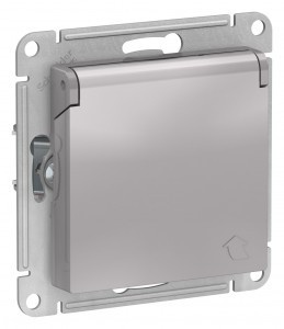 Systeme Electric AtlasDesign мех. роз. СУ 1 мест. алюм. (пл.осн., земля, штор., крыш) ATN000346(10!)