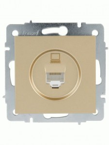 Lezard VESNA мех. роз. комп СУ 1 мест. (RJ45) (корп. ABS) золото 742-3688-139