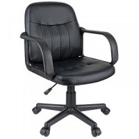 Кресло оператора Helmi HL-M01 &quot;Brief&quot;, экокожа черная Арт.274831