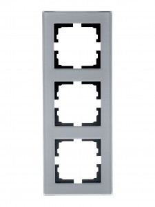 Lezard VESNA рамка акрил СУ 3 мест., верт., асфальт матовый 742-M6980-153