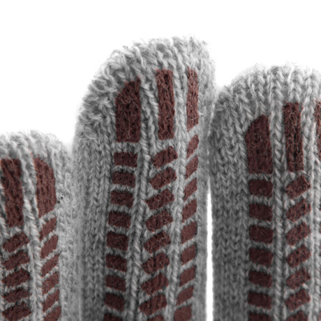 Перчатки трикотажные, акрил, ПВХ гель, "Протектор", серое мулине, оверлок Сибртех