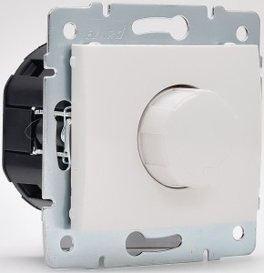 Lezard KARINA мех. диммер СУ 500 Вт с фильтром бел. (корп. ABS) 707-0288-116