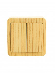 Lezard VIOLA выкл. ОУ 2 кл. белёный дуб (корп. ABS) 751-5200-101