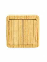Lezard VIOLA выкл. ОУ 2 кл. белёный дуб (корп. ABS) 751-5200-101