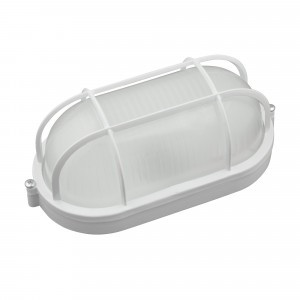 Uniel св-к св/д влагозащит. 12W(1200lm) 6000K овал решетка белый 210x105х85 ULW-K24B 12W/6000K IP54