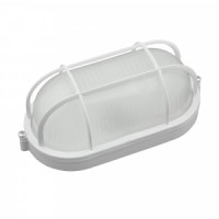 Uniel св-к св/д влагозащит. 12W(1200lm) 6000K овал решетка белый 210x105х85 ULW-K24B 12W/6000K IP54