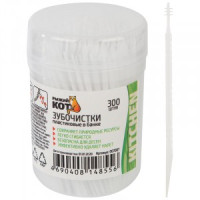 Зубочистки пластиковые, 300шт/упаковка 7007 Рыжий кот