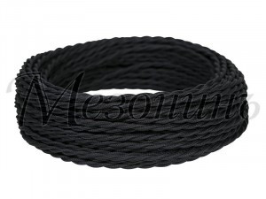 МЕЗОНИНЪ РЕТРО-провод витой 3х2,5 черный (бух. 10м, цена за 1м) GE70114-05