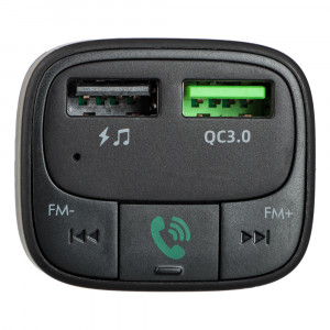 NG Трансмиттер FM, Беспроводное BT соединение, USB-A, USB -C Быстрая зарядка QC, PD