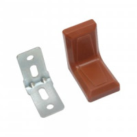 Уголок Кунгур меб. с декор.накладкой 26х26 пласт. корич./цинк (250,10!!!)