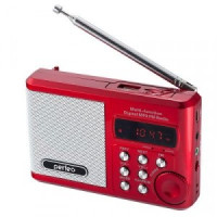 Радиоприемник Perfeo Sound Ranger, УКВ,акк.1000mAh,220V,USB,microSD,дисплей, красный (SV922RED)