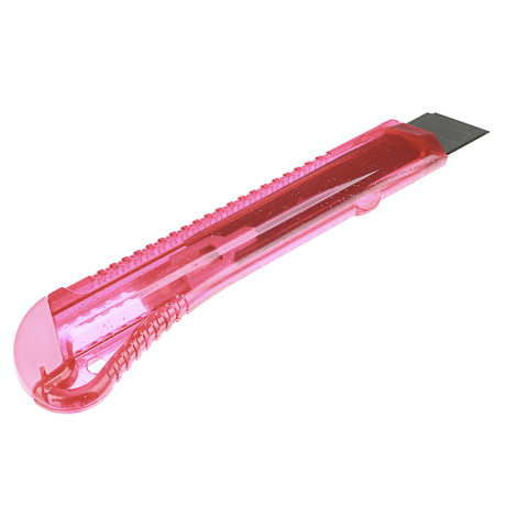 Нож канцелярский ClipStudio средний, лезвие до 18мм, 15,5x3см, ассорти 4 цвета, в пакете