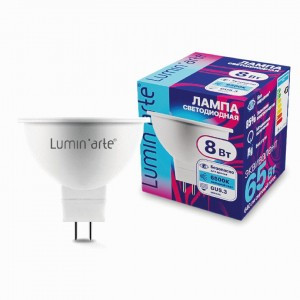 Lumin'arte лампа св/д GU5.3 8W (640lm) 6500К 6K MR16 47x50 LSTD-MR16-8W6KGU5.3