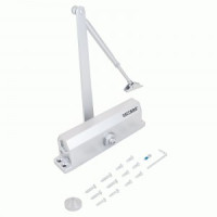 NOTEDO Доводчик дверной DC-180 легкое открытие SILVER до 180кг серебро (10)