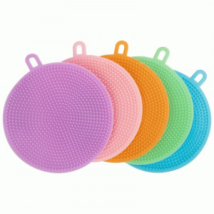 Губки для посуды ТПР, d=10,5см, KS-05, 5шт (12!) 107556 Рыжий кот