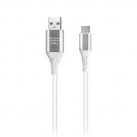 Дата-кабель USB(A)шт. - Type Cшт. Smartbuy рез.опл. Gear, 1м, мет.нак.,2А,бел.(iK-3112ERG white)/100