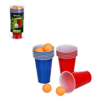 LDGames Игра для компании, ПИВ ПОНГ, 6 шариков, 12 стаканов, 500 мл, пластик