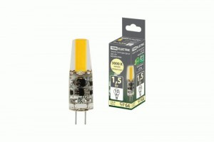 TDM G4 12V 1,5W(145lm) 3000К 2K, 9,5х36мм силикон SQ0340-0090