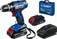 ЗУБР дрель-шуруповерт Т7, 20В, 50Нм, 2 АКБ (2Ач), кейс, DL-201-22
