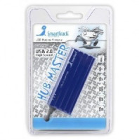 Концентратор USB 2.0 Smartbuy 4 порта Blue, скорость передачи данных до 480 мб/с (SBHA-6810-B)