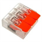 LEEK клемма СМК 221-413 с рычагом компакт. 3(0,2-4мм2) LE TB2 (уп.100шт, цена за шт)