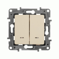 IEK ETIKA Plus мех. выкл./перекл. СУ 2 кл. сл. кость авт. зажим (инд.) 672316