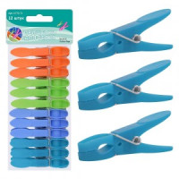 Прищепки д/белья, набор 12шт/уп, цена за уп (кратность 6шт!!!), пластик LF75-71 Мультидом