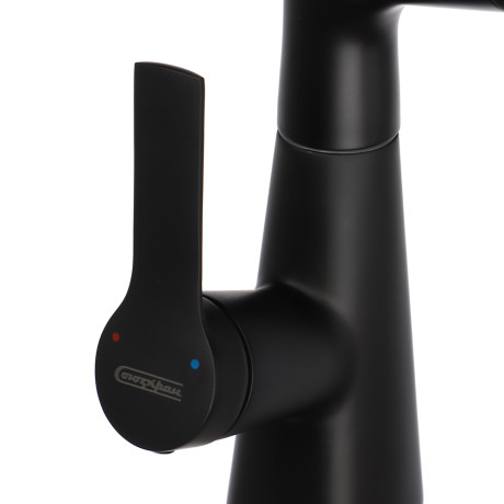 СоюзКран Смеситель для кухни, поворотный излив 360гр., картридж 35мм, цинк, черный SS01-R133