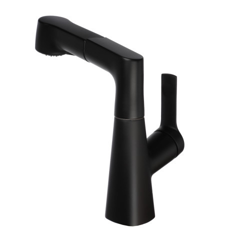 СоюзКран Смеситель для кухни, поворотный излив 360гр., картридж 35мм, цинк, черный SS01-R133