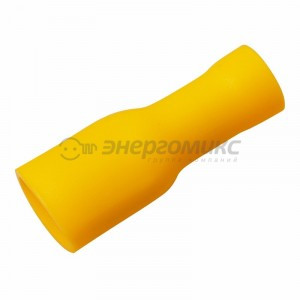 REXANT наконечник клемма изол. гнездо 6,6мм РППи-м 6,0-(6,3) 4-6мм2, желтый (100шт,цена/шт)08-0651