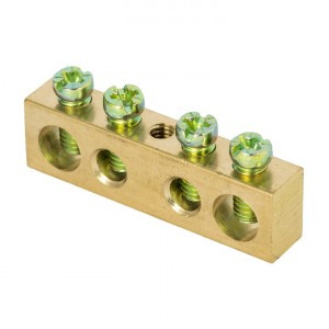 EKF Шина PEN "ноль-земля" 6х9мм 20 отв. латунь крепеж по центру розничный стикер PROxima sn0-63-20-r