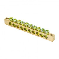 EKF Шина "фаза" L 6х9мм 8 отв. латунь серый изолированный корпус на DIN-рейку PROxima sn0-63-8-is