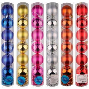 Набор Шары +бусы SYCB17-612 шары 6 шт  6 см, бусы 2 м Волшебная страна