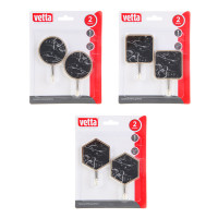 VETTA Крючки самоклеящиеся, &quot;Черный мрамор&quot;, 2шт, пластик, металл