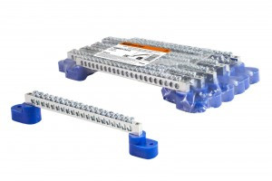 TDM Шина "N" нулевая 6х9мм на двух угл. изоляторах 20 групп никелированная (10!) SQ0801-0315