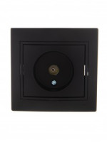 Lezard Мира роз. TV СУ 1 мест. черный бархат (RG6, проходн.) (корпус PC) 701-4242-129