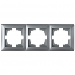 Bylectrica СТИЛЬ Рамка 3-х мест. серебро, (ЮЛИГ.735212.216 серебро)