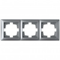 Bylectrica СТИЛЬ Рамка 3-х мест. серебро, (ЮЛИГ.735212.216 серебро)