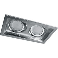 &quot;Feron св-к встр. кардан. под лампу MR16 GU5.3 2x50W хром 225x130x43(200x105) DLT202 41045